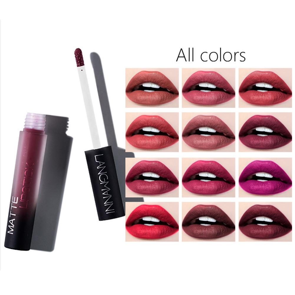 12Pcs Waterproof Matte Lipstick Set