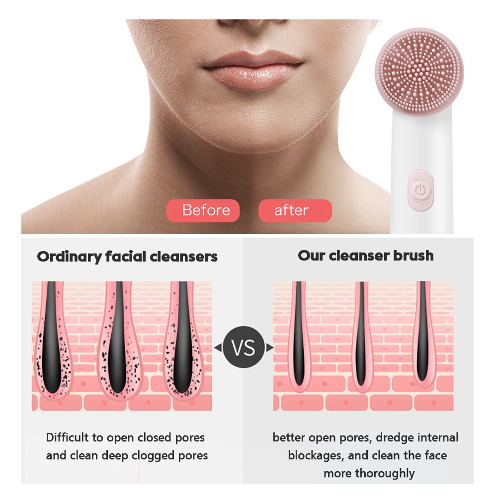 Cleansing face brush 2 in 1 Electric Facial Cleaner