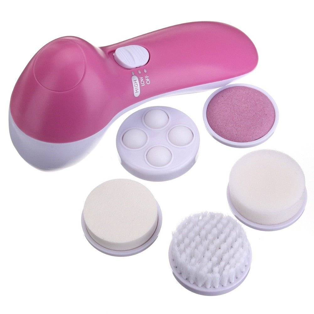 5 in 1 Electric Face Cleansing Brush Facial Exfoliator